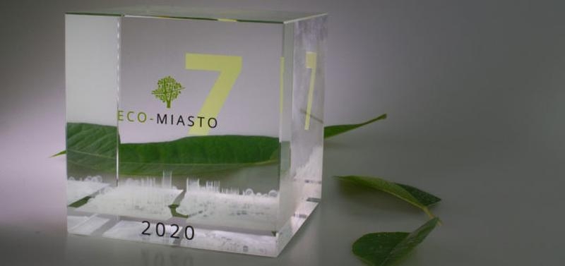 The Eco miasto prize - crystal statue.
